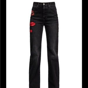 Pinko Kiss Black Jeans High Rose